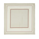 Pin Stripe Scarf - Beige and Deep Plum