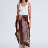 Pin Stripe Scarf - Deep Plum