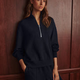 Davidson Half-Zip Sweat Top - Blue Nights