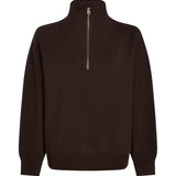 Hawley Half-Zip Sweat Top - Coffee Bean