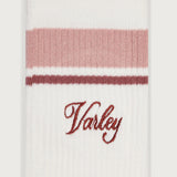 Lamar Club Stripe Sock - Egret/Pale Mauve/Dusty Rose