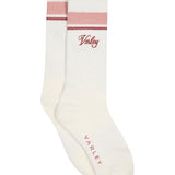 Lamar Club Stripe Sock - Egret/Pale Mauve/Dusty Rose
