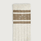Malissa Plush Wide Rib Sock - Ivory Marl