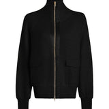 Roxbury Zip-Through Sweat Top - Black