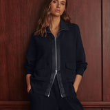 Roxbury Zip-Through Sweat Top - Blue Nights