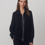 Roxbury Zip-Through Sweat Top - Blue Nights