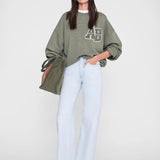 Miles Letterman Sweatshirt - Sage