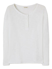 Sonoma L/S Henley T-Shirt - White