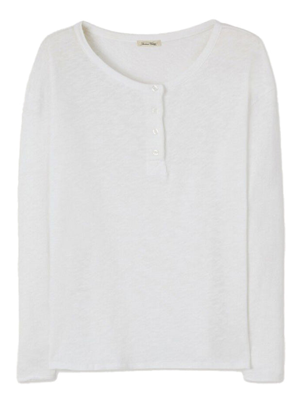 Sonoma L/S Henley T-Shirt - White