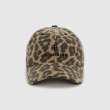 Jeremy Baseball Cap - Black and Brown Leopard