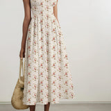 Emmaretta Dress - Blanc Prairie Rose