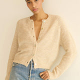 Petra Wool-Blend Cardigan - Hazelnut Creme