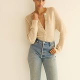 Petra Wool-Blend Cardigan - Hazelnut Creme