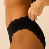 Mid-Rise Knicker - Black