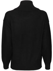 Mathilde Turtleneck Cashmere Sweater - True Black