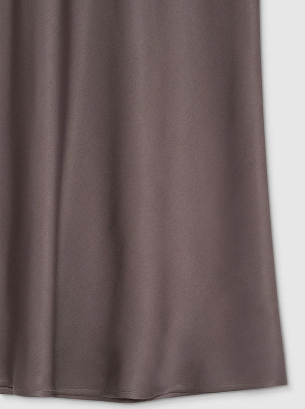 Bar Silk Skirt - Iron