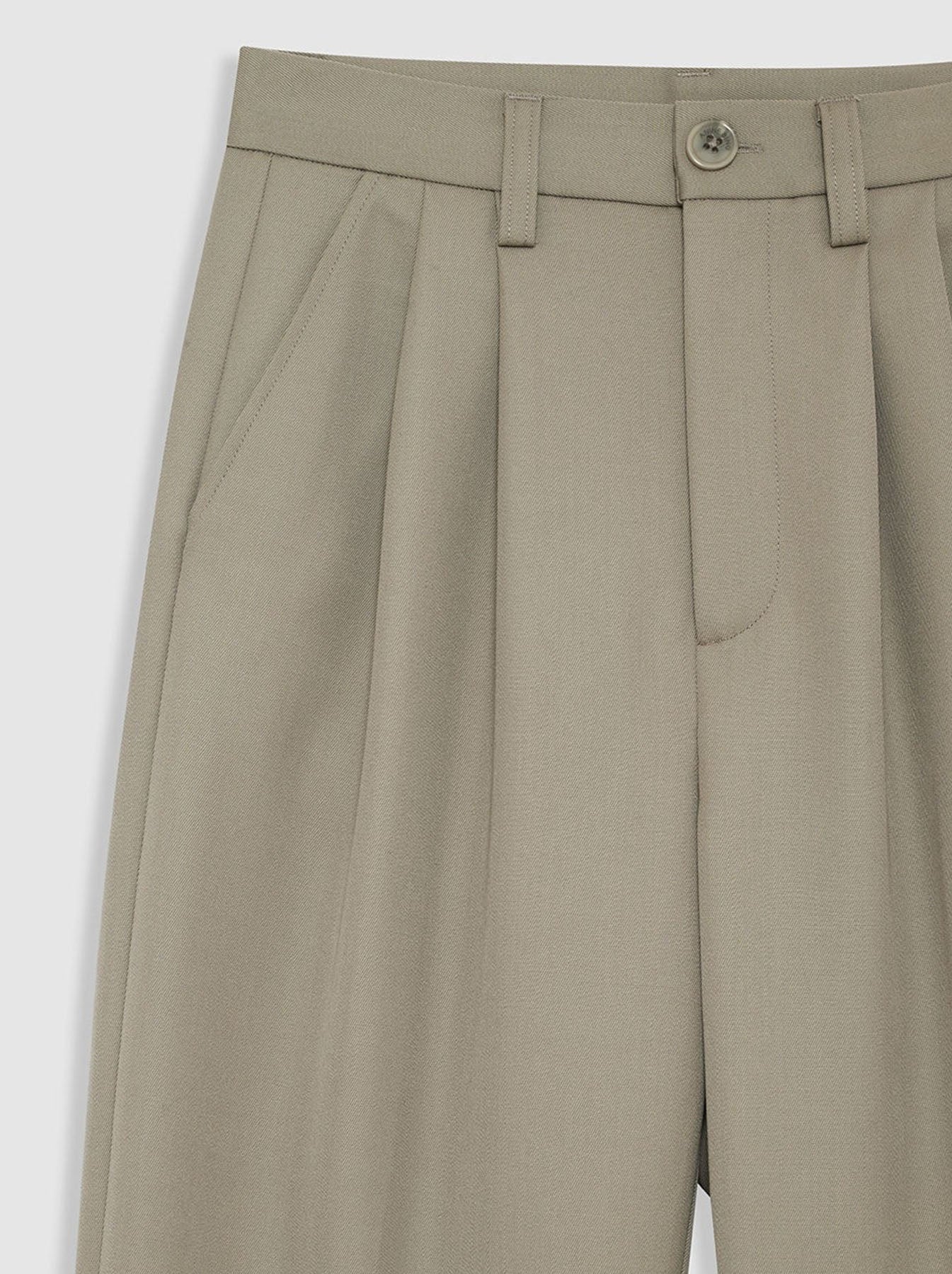 ボトムスその他 ANINE BING Khaki wool trousers Anine Bing - Carrie Wool Pant - Green Khaki – Shop-Label