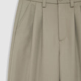 Carrie Wool Pant - Green Khaki
