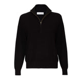 Finn Half Zip Cashmere Sweater - Black