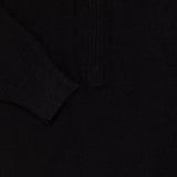 Finn Half Zip Cashmere Sweater - Black