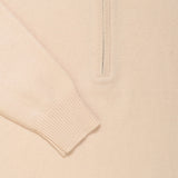 Finn Half Zip Cashmere Sweater - Cream