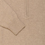 Finn Half Zip Cashmere Sweater - Oatmeal