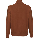 Finn Half Zip Cashmere Sweater - Toffee
