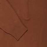 Finn Half Zip Cashmere Sweater - Toffee
