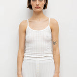 Pointelle Classic Tank Top - White