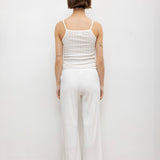 Pointelle Classic Tank Top - White