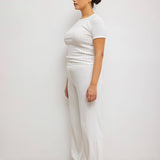 Pointelle Slim Fit Tee - White