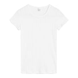 Pointelle Slim Fit Tee - White