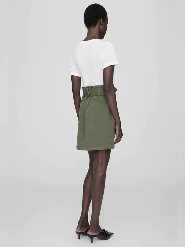 Aveline Cotton Skirt - Army Green