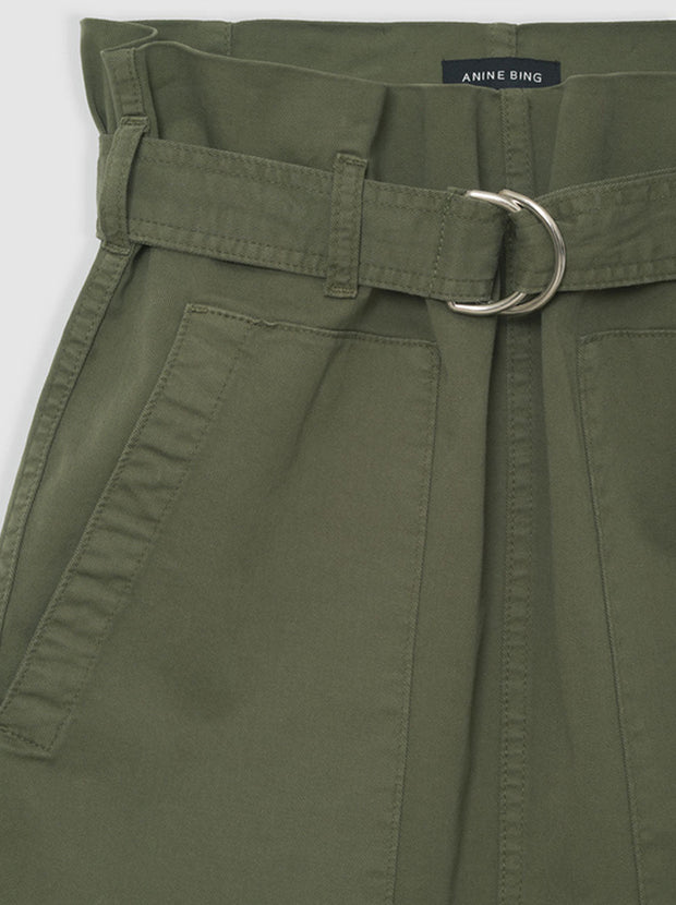 Aveline Cotton Skirt - Army Green