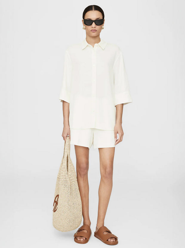 Mary Button-Up Shirt - Ivory