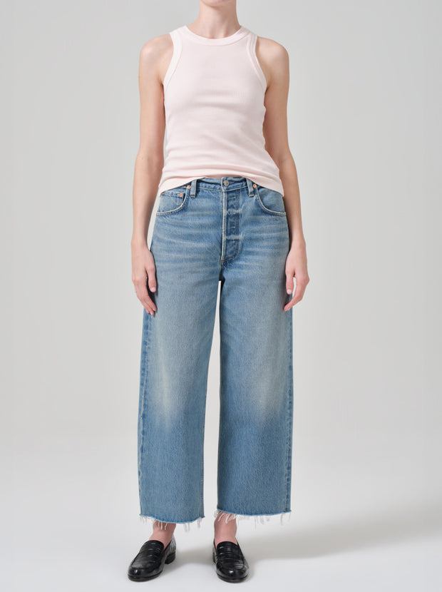 Ayla Baggy Raw Hem Crop Jean - Sodapop