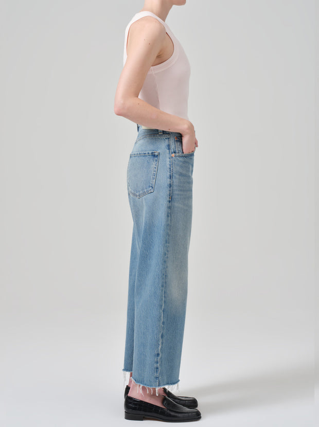 Ayla Baggy Raw Hem Crop Jean - Sodapop