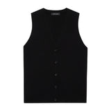 Lawrence Silk-Blend Vest - Black