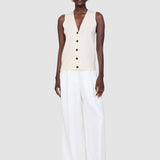 Lawrence Silk-Blend Vest - Ivory