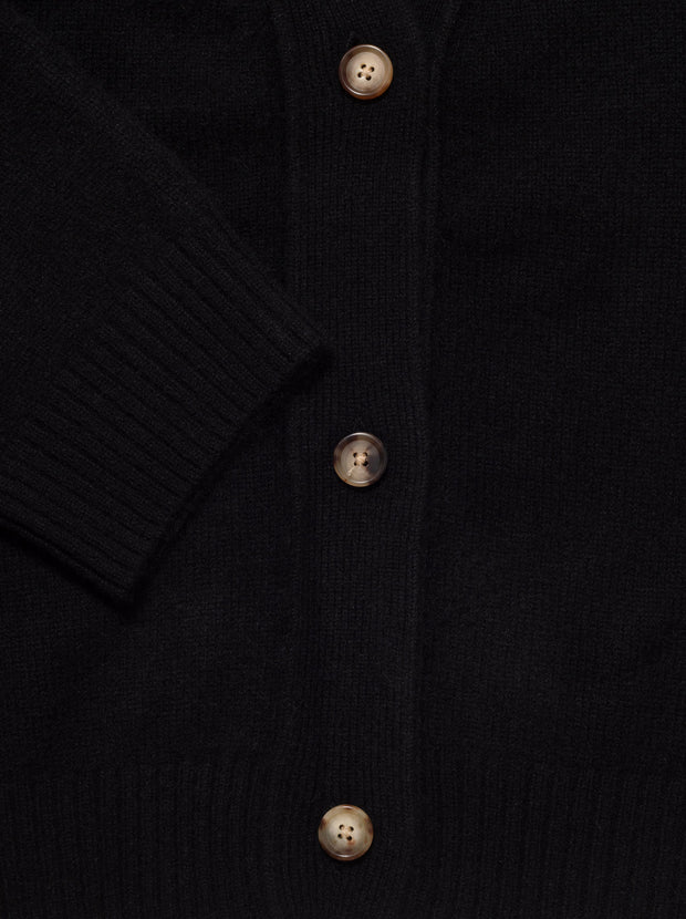 The Darcy Cashmere Cardigan - Black