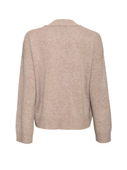 The Darcy Cashmere Cardigan - Heather Beige