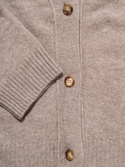 The Darcy Cashmere Cardigan - Heather Beige