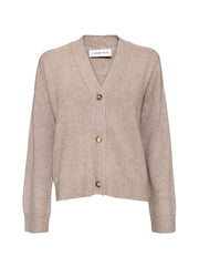 The Darcy Cashmere Cardigan - Heather Beige