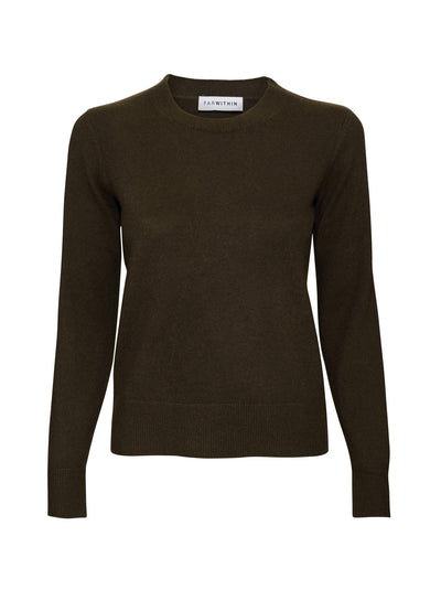 The Essential Cashmere Crew - Dark Khaki