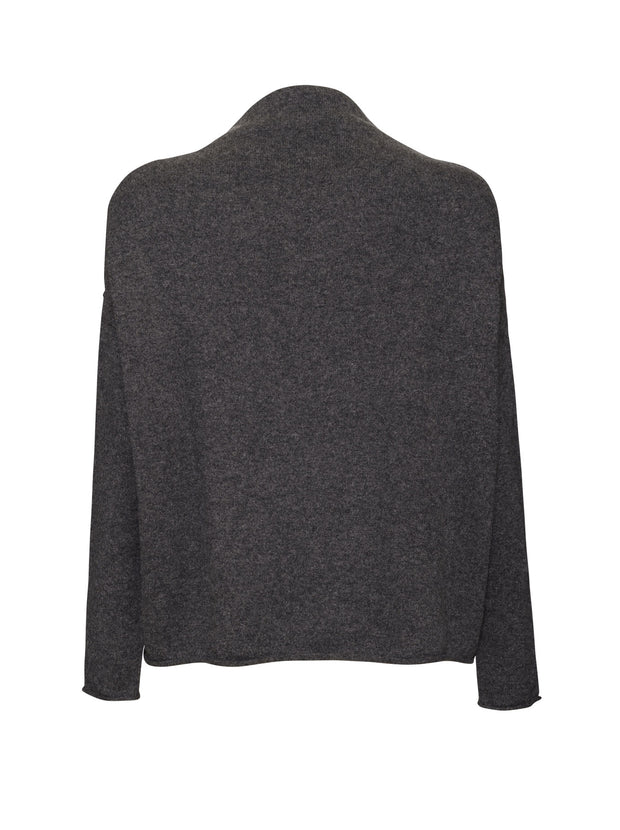 The Essential Cashmere Funnel Neck - Charcoal