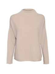 The Essential Cashmere Funnel Neck - Taupe