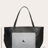 Sprout Tote Large Leather Vintage Bag - Black
