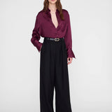 Bridget Silk-Blend Shirt - Fig