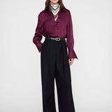Bridget Silk-Blend Shirt - Fig