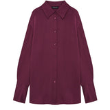 Bridget Silk-Blend Shirt - Fig